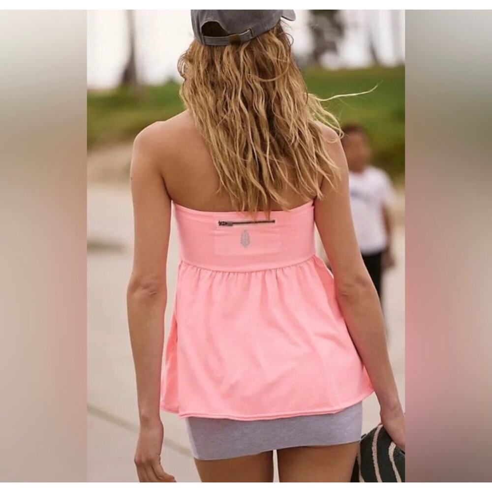 NWT Free People Movement Hot Shot Babydoll Tube Top | Just Peachy | Size M - Picture 2 of 11
